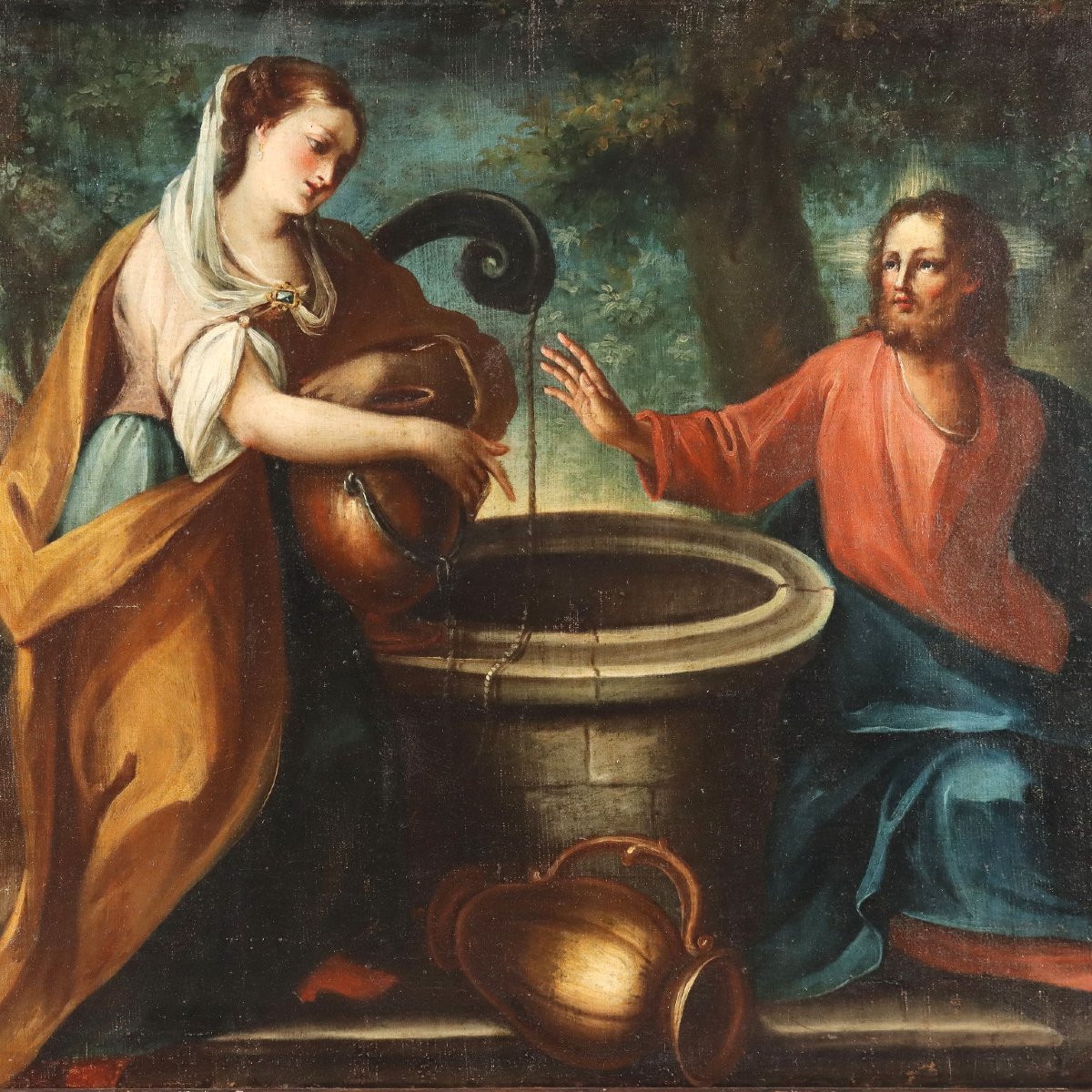 Dipinto Gesù e la Samaritana al Pozzo-photo-3