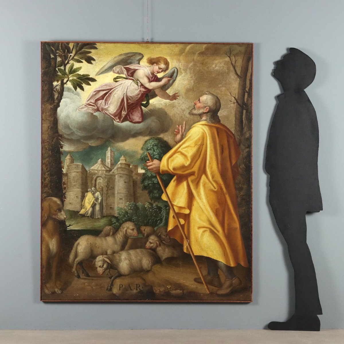 Dipinto con San Gioacchino e l'Angelo XVI Secolo-photo-2