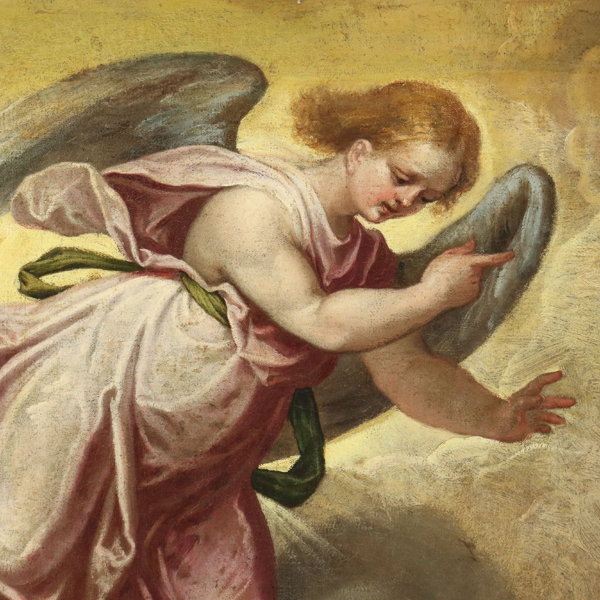 Dipinto con San Gioacchino e l'Angelo XVI Secolo-photo-1