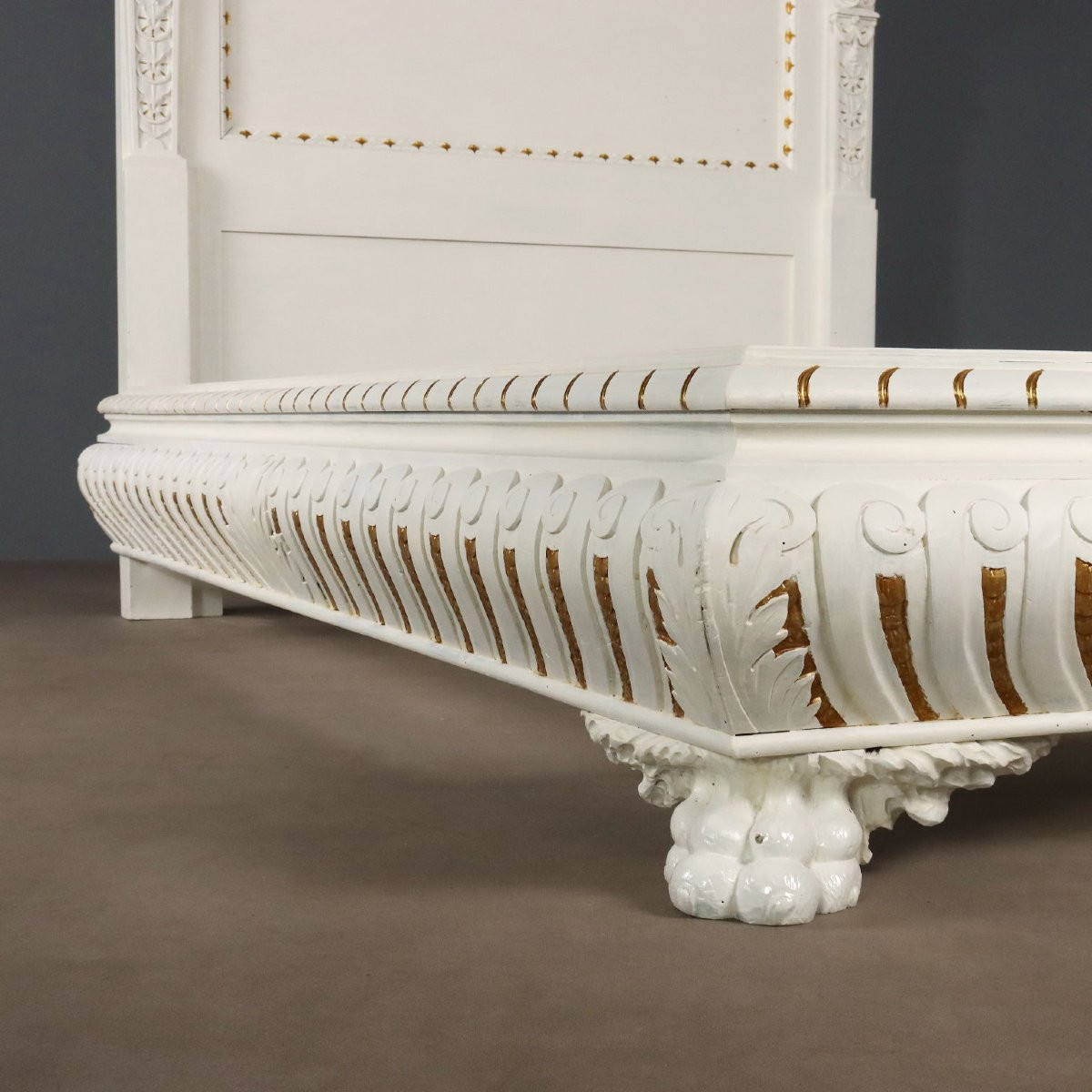 Letto in Stile Neorinascimento Italia Metà XX Secolo-photo-3