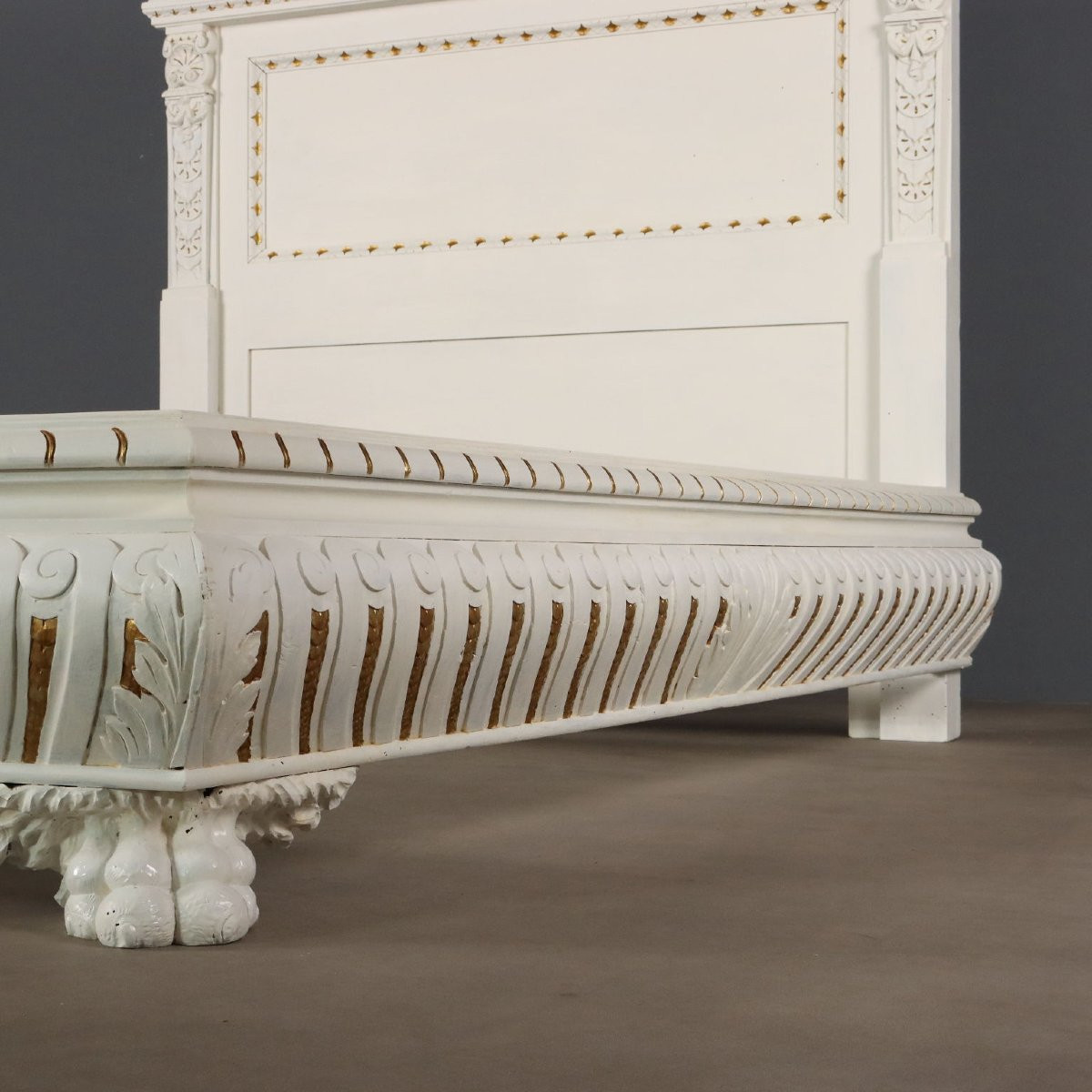 Letto in Stile Neorinascimento Italia Metà XX Secolo-photo-6