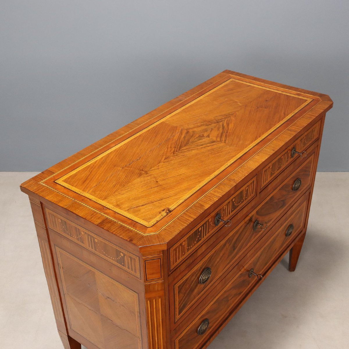 Cassettone Neoclassico Italia Fine XVIII Secolo-photo-4