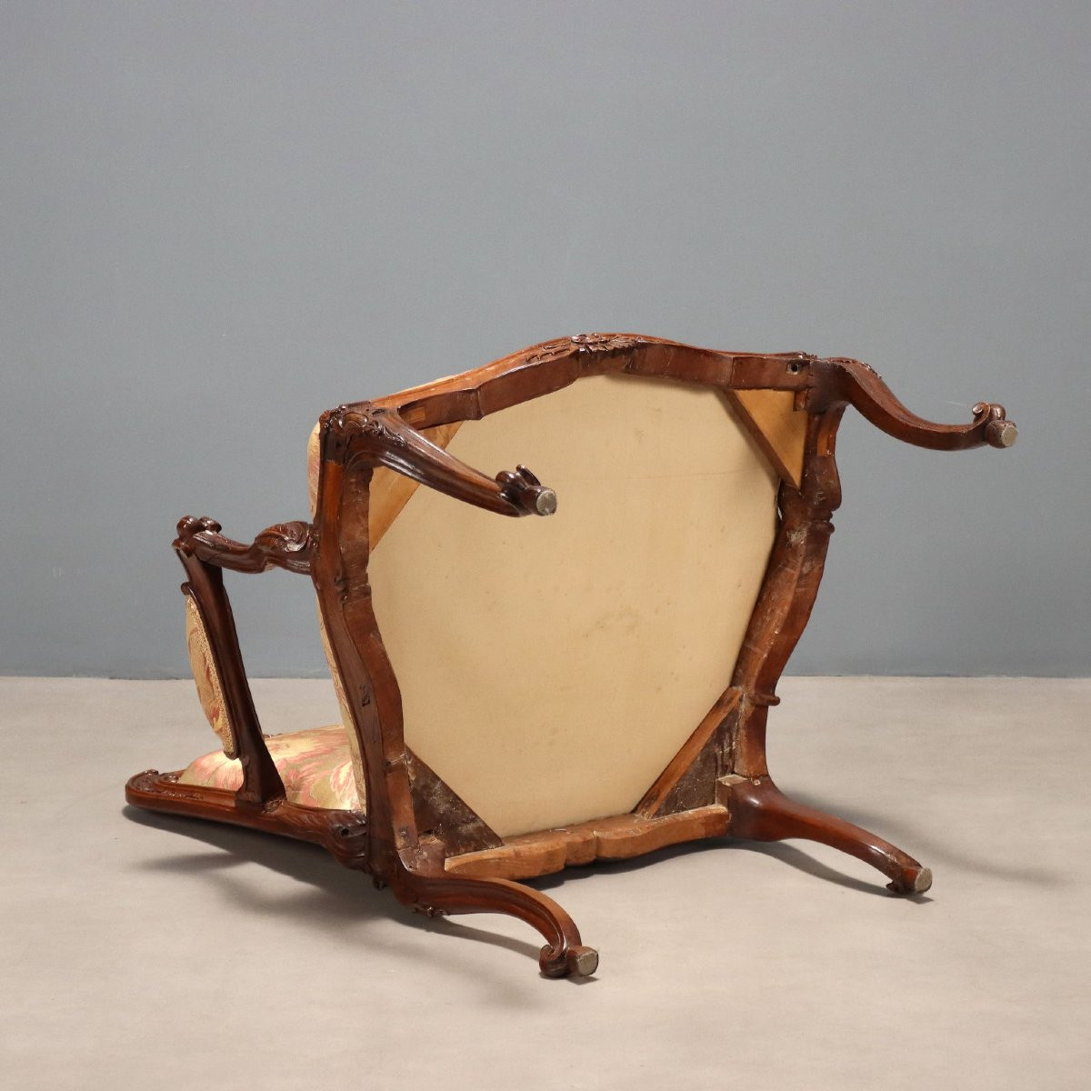 Poltrona Barocchetto in Noce Genova Metà XVIII Secolo-photo-5