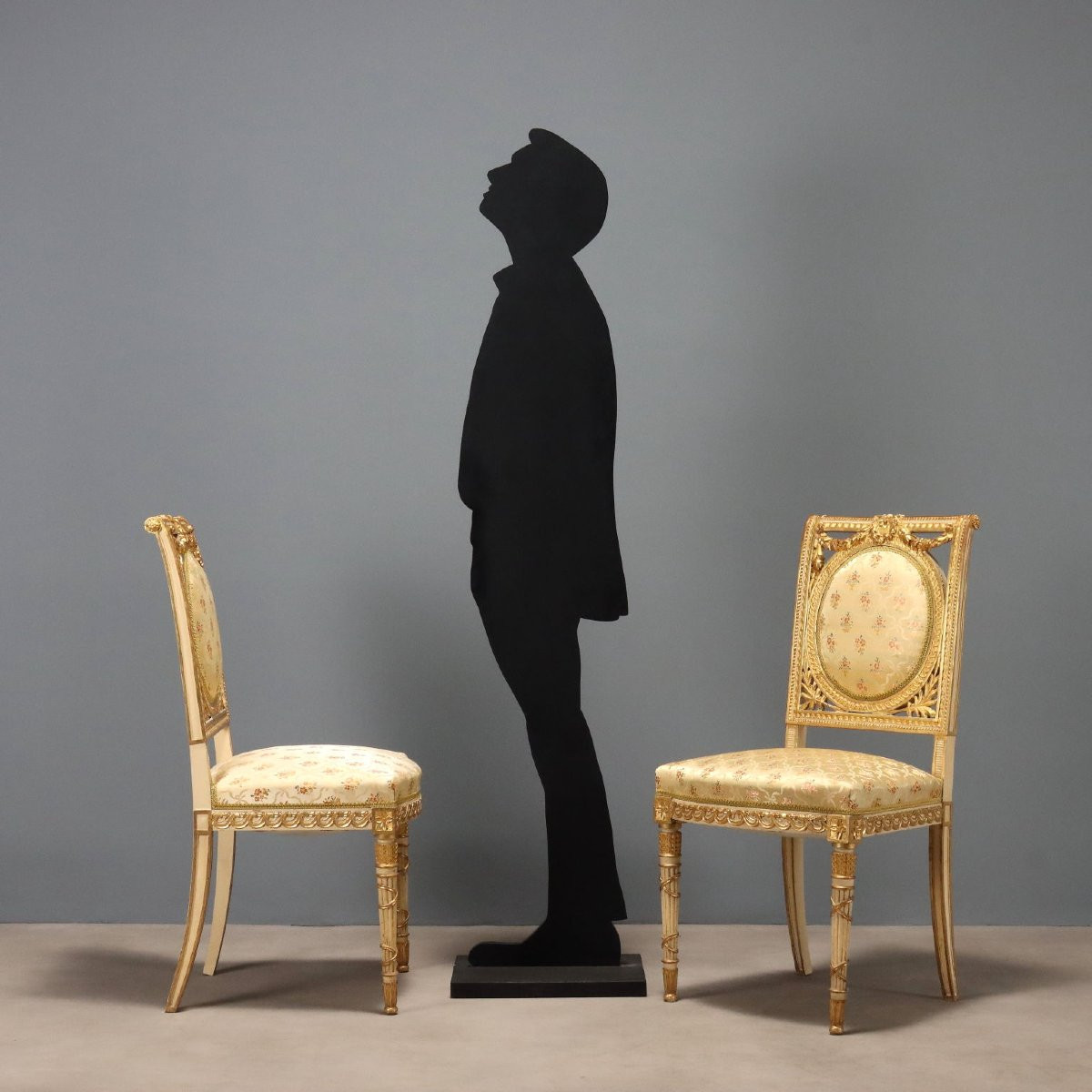 Gruppo Quattro Sedie in Stile Neoclassico Italia Fine XIX Secolo-photo-2