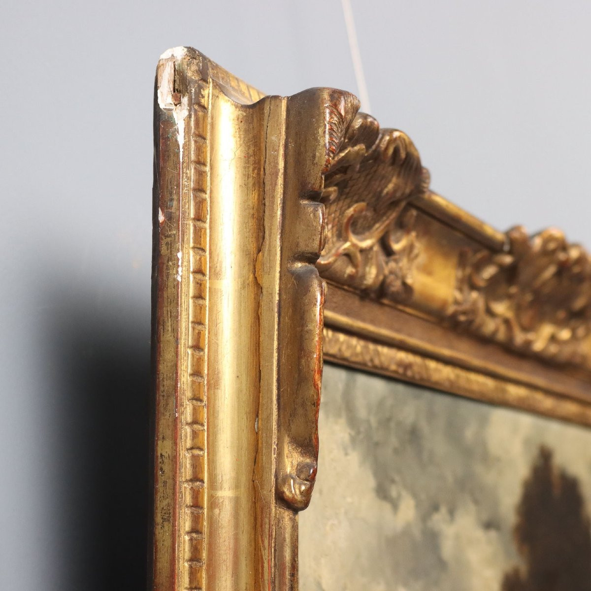 Dipinto di Jean Ferdinand Chaigneau Paesaggio con Pastorella e Pecore XIX Secolo-photo-6