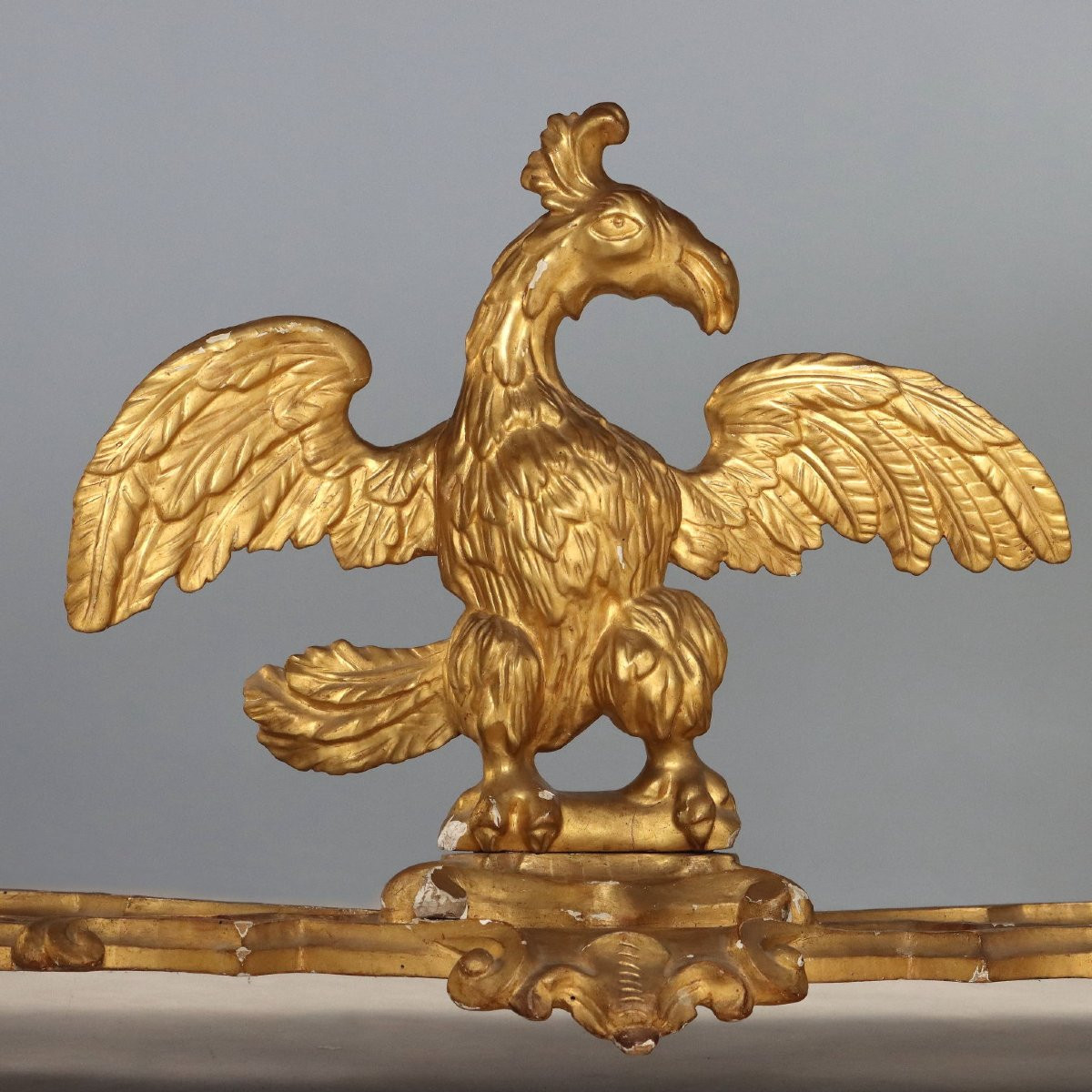 Consolle in Legno Intagliato e Dorato Italia Metà XIX Secolo-photo-3