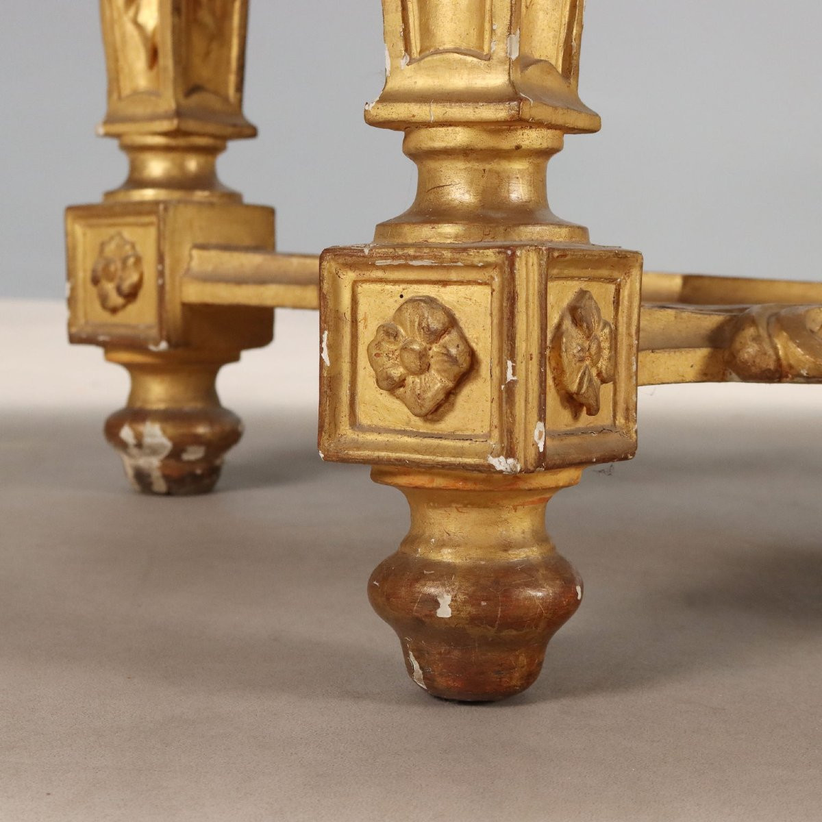 Consolle in Legno Intagliato e Dorato Italia Metà XIX Secolo-photo-6