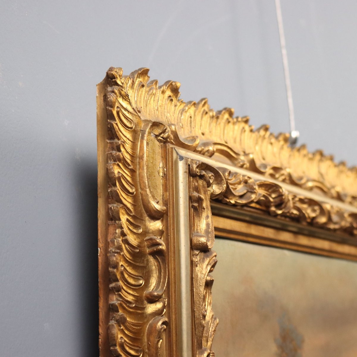 Dipinto di Ugo Gheduzzi Veduta di Paese al Tramonto XX Secolo -photo-5