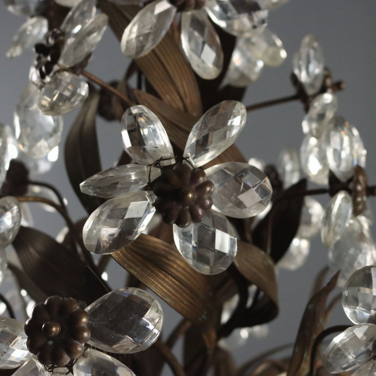 Lampadario in Ferro e Lamierino Italia XX Secolo-photo-4