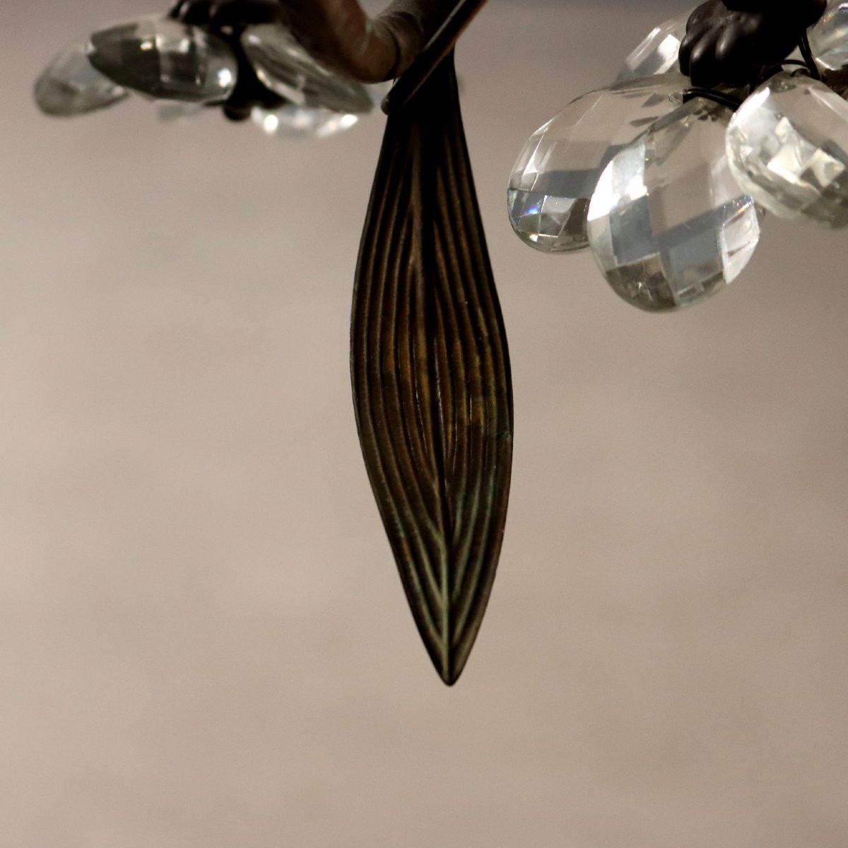 Lampadario in Ferro e Lamierino Italia XX Secolo-photo-2