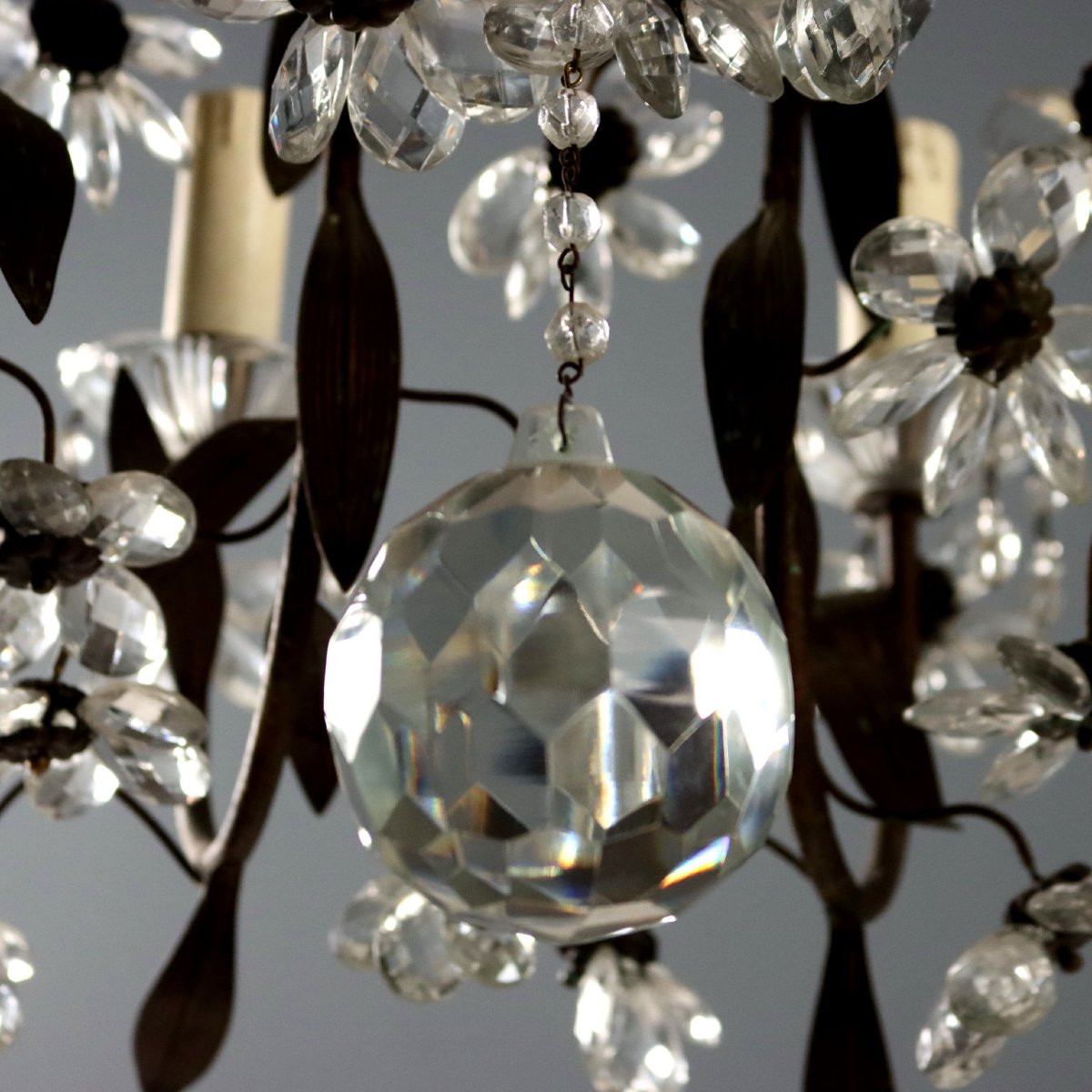 Lampadario in Ferro e Lamierino Italia XX Secolo-photo-3