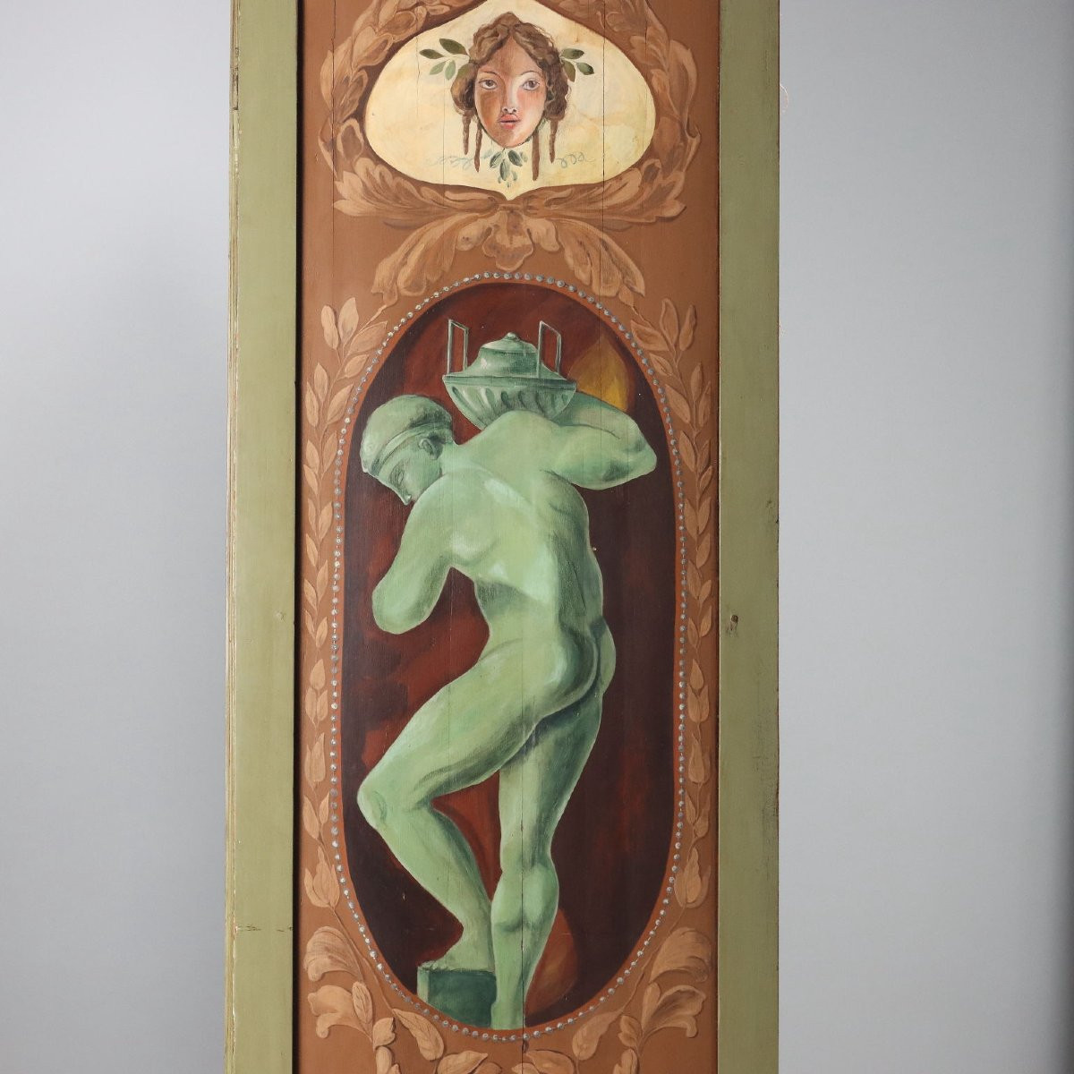 Armadio Direttorio in Noce Laccato e Dipinto Italia Inizio XIX Secolo-photo-4