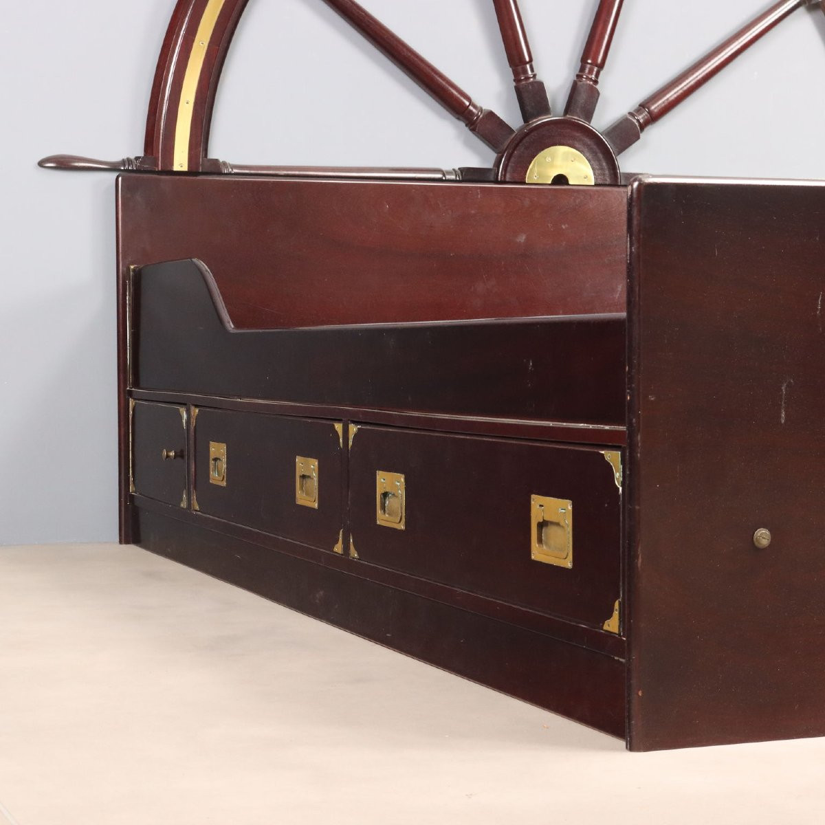 Letto Matrimoniale in Stile Marina Italia XX Secolo-photo-7