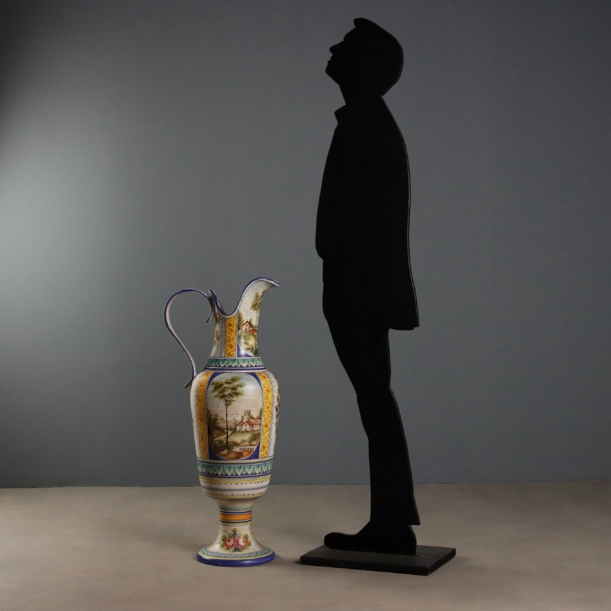 Grande Anfora in Maiolica Manifattura Deruta Italia Centrale Anni '60 '70-photo-2