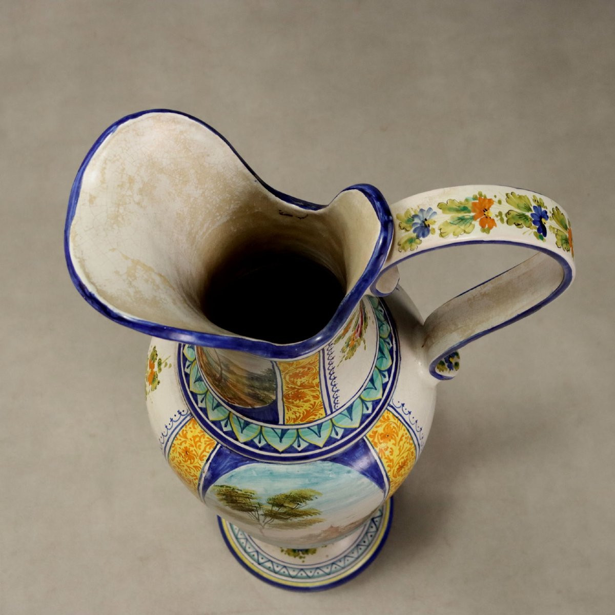 Grande Anfora in Maiolica Manifattura Deruta Italia Centrale Anni '60 '70-photo-6