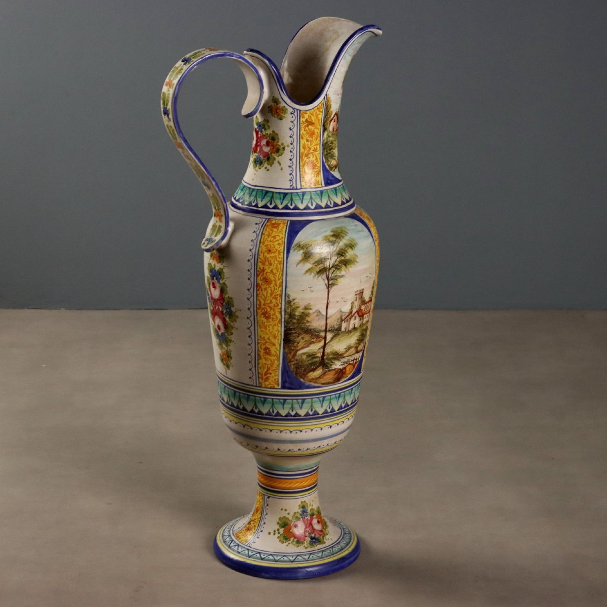 Grande Anfora in Maiolica Manifattura Deruta Italia Centrale Anni '60 '70