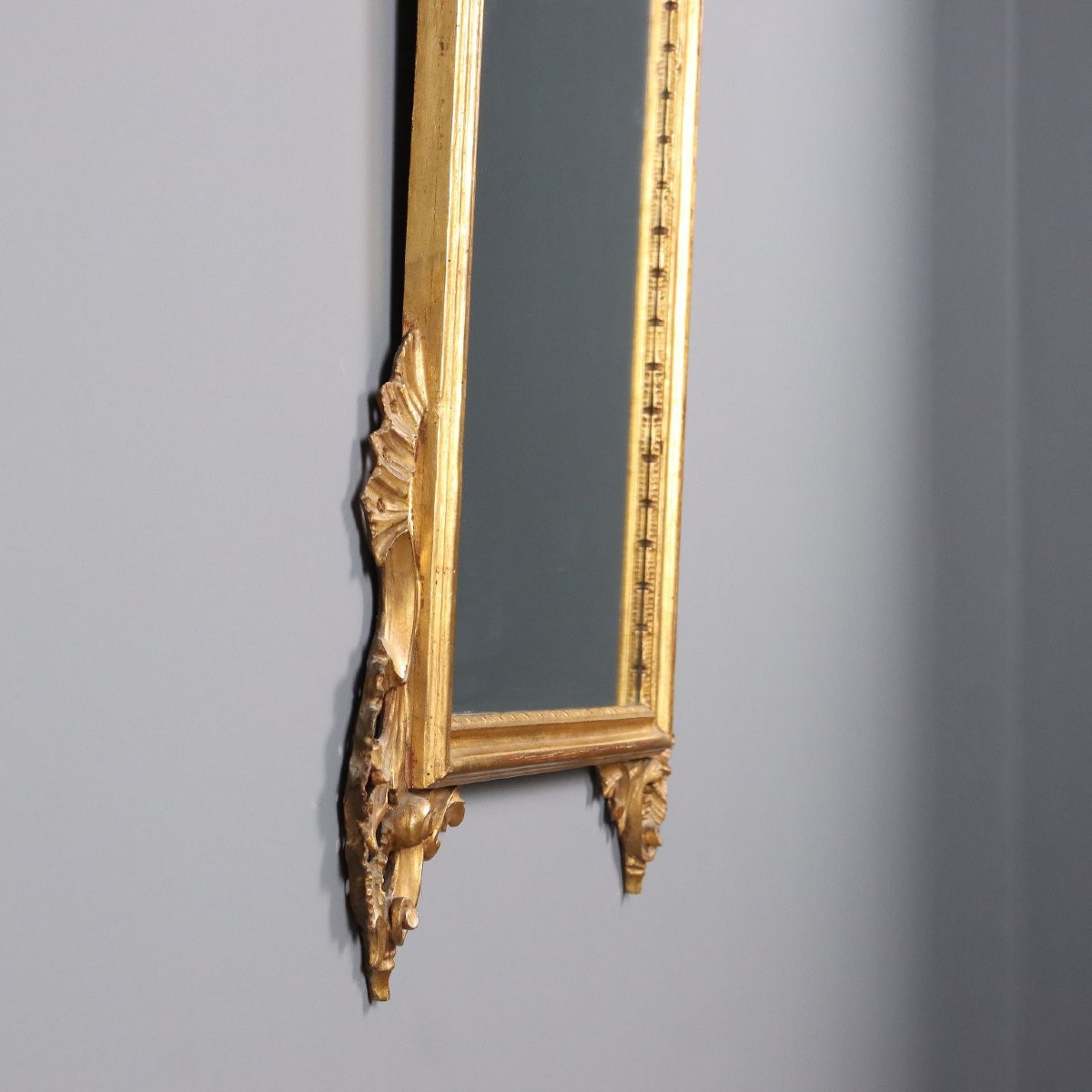 Specchiera con Cornice in Legno Intagliato e Dorato Italia XX Secolo-photo-5