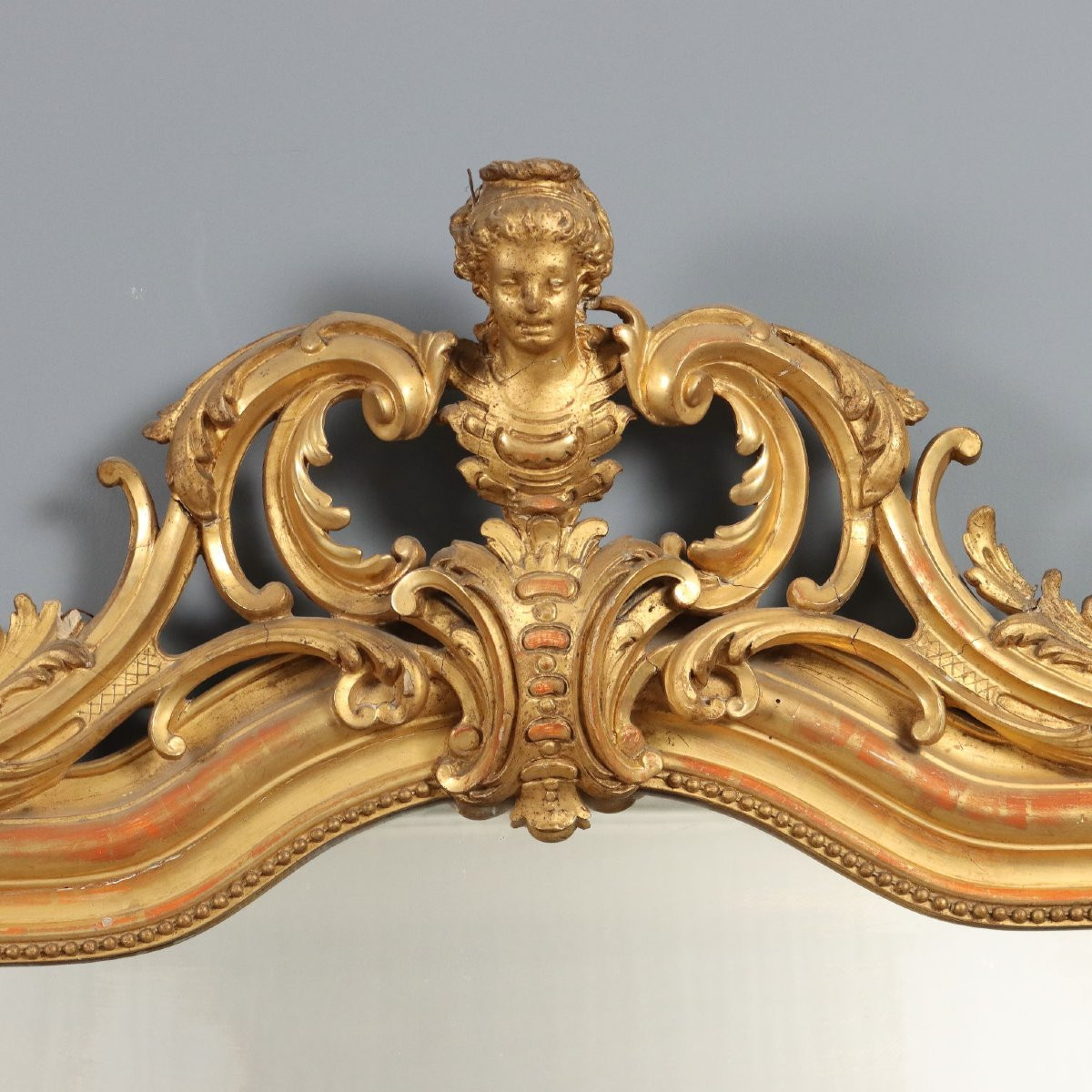 Coppia di Specchiere Intagliate e Dorate Francia Metà XIX Secolo-photo-4
