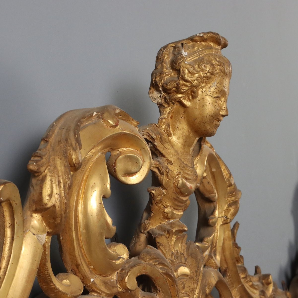 Coppia di Specchiere Intagliate e Dorate Francia Metà XIX Secolo-photo-1