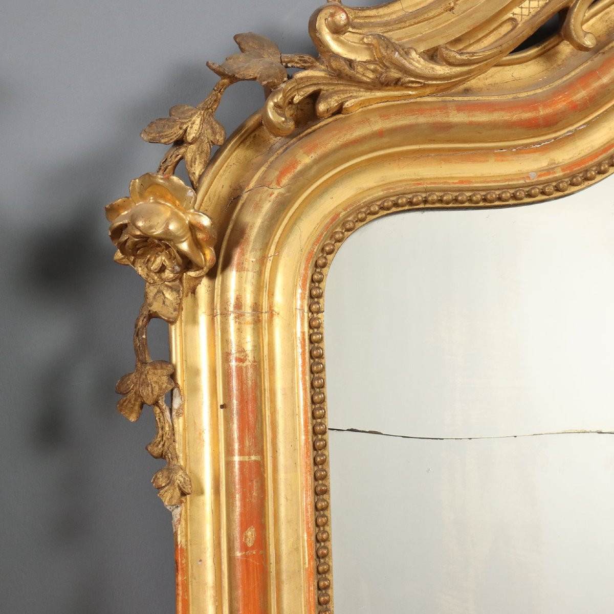 Coppia di Specchiere Intagliate e Dorate Francia Metà XIX Secolo-photo-4