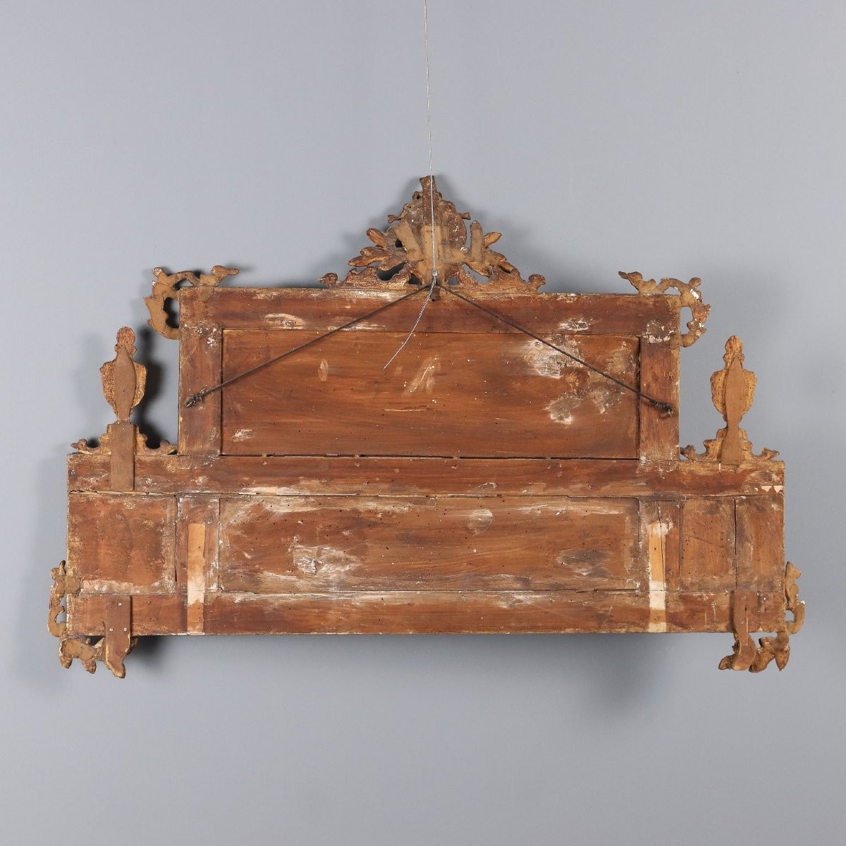 Specchiera Neoclassica in Legno Intagliato e Dorato Italia Fine XVIII Secolo-photo-5