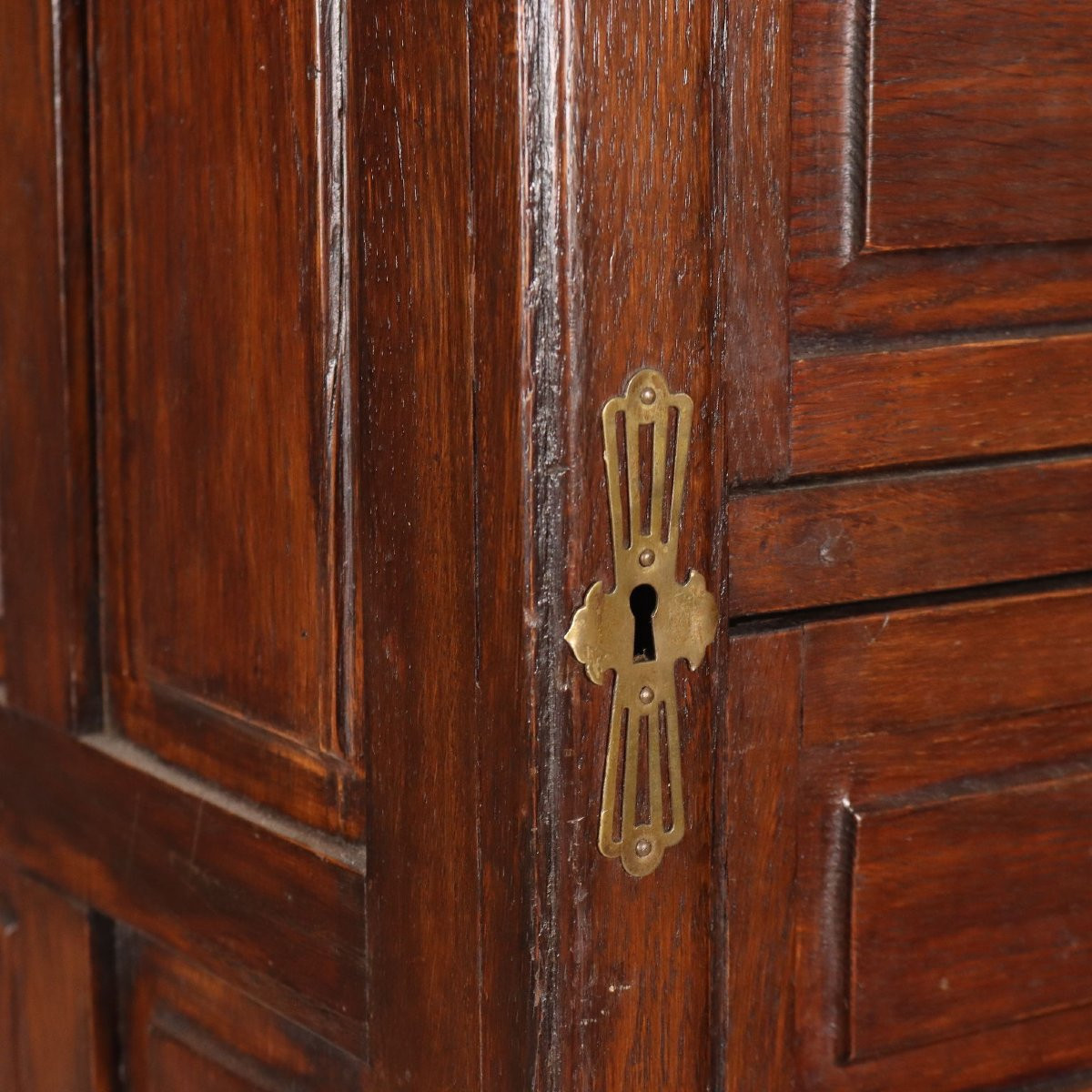 Mobile Cassettiera in Rovere tinto Noce Italia Inizio XX Secolo-photo-2