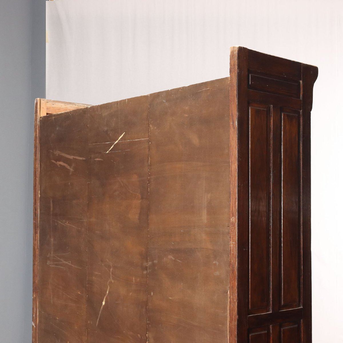 Mobile Cassettiera in Rovere tinto Noce Italia Inizio XX Secolo-photo-4