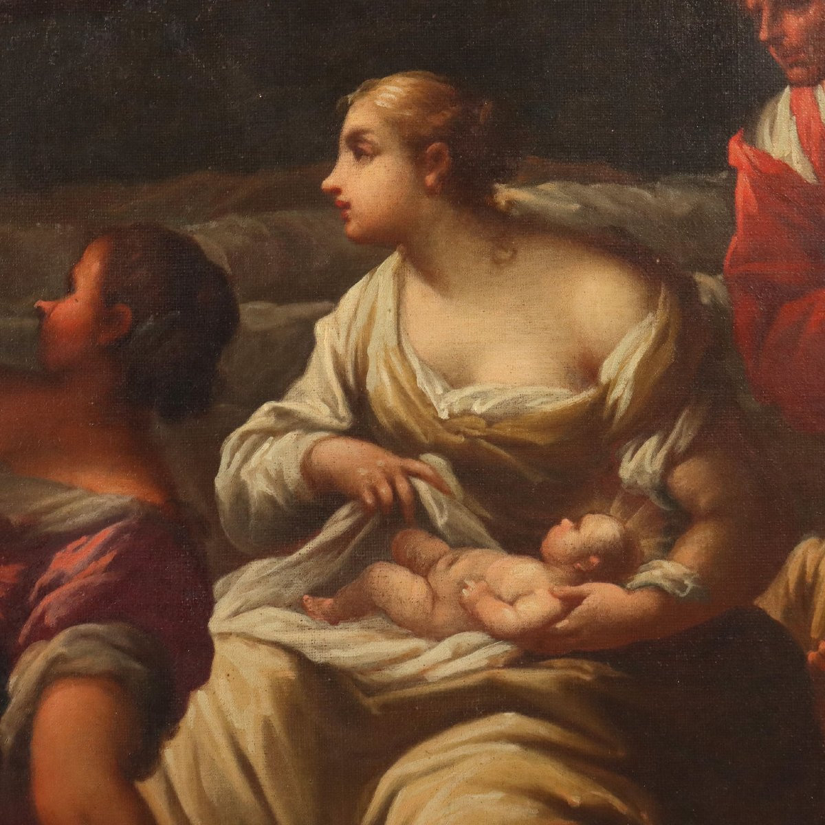 Dipinto La Nascita di Maria Vergine  XVIII Secolo-photo-4