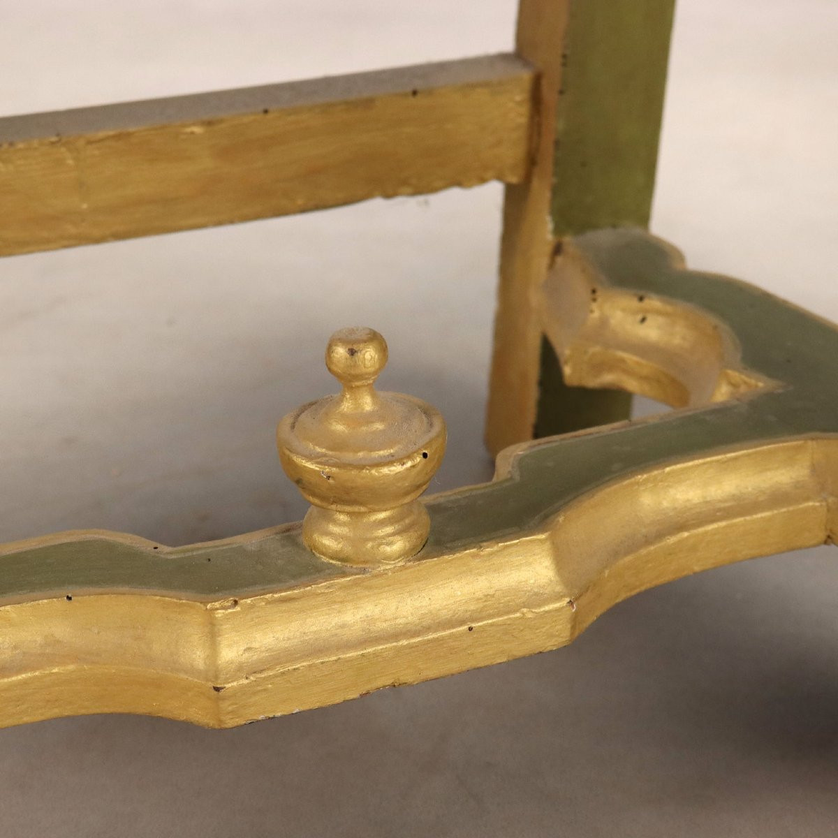 Gruppo di dieci Poltroncine Barocche Laccate e Dorate Italia XVIII Secolo-photo-5