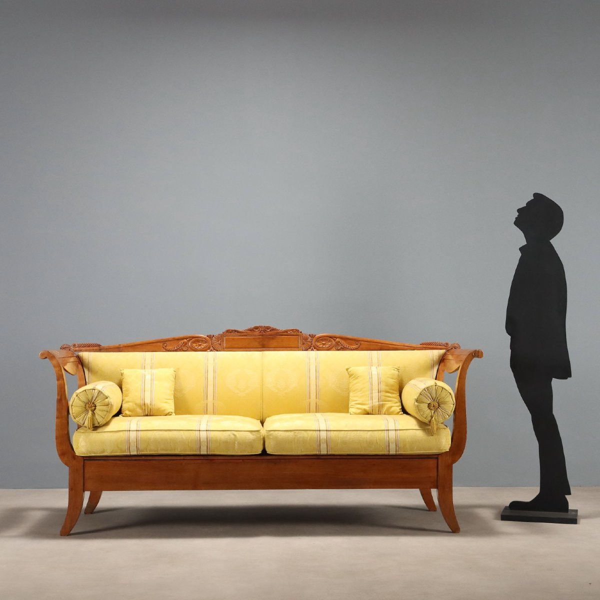 Divano Luigi Filippo in Ciliegio Italia Metà XIX Secolo-photo-2