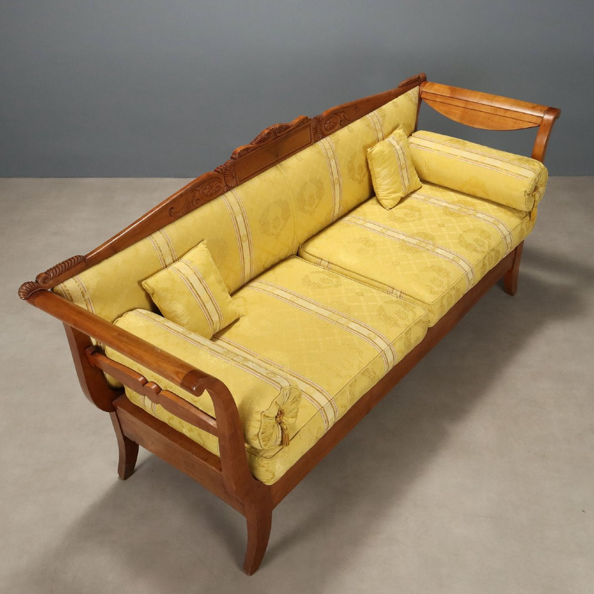 Divano Luigi Filippo in Ciliegio Italia Metà XIX Secolo-photo-4