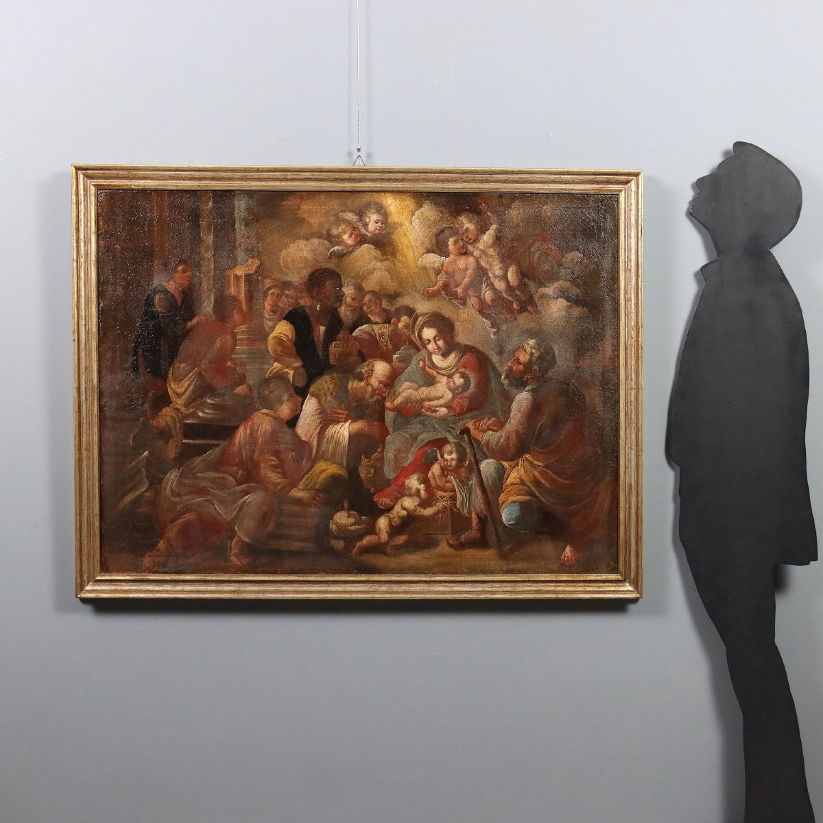 Dipinto Adorazione dei Magi XVII Secolo-photo-2