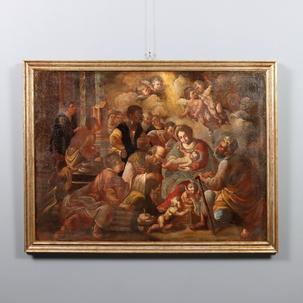 Dipinto Adorazione dei Magi XVII Secolo