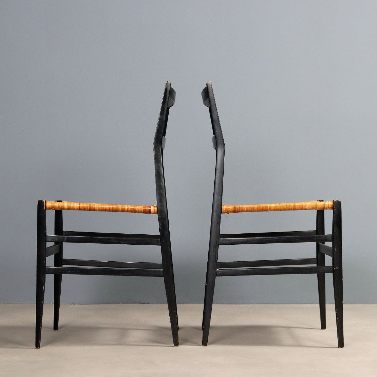 Coppia di Sedie '699 Superleggera' di Gio Ponti Cassina Anni 60-photo-3