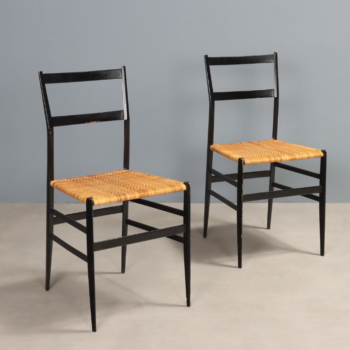 Coppia di Sedie '699 Superleggera' di Gio Ponti Cassina Anni 60