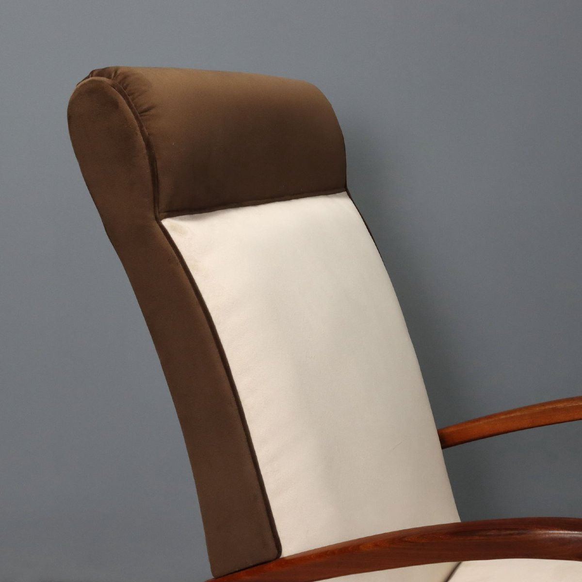 Coppia di Poltrone Vintage Bicolore Anni 50-photo-4