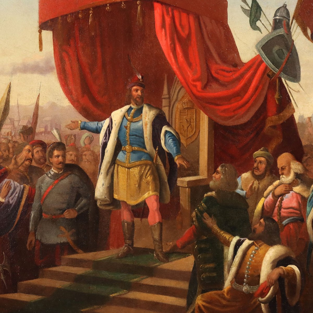 Dipinto con Soggetto Storico XIX Secolo-photo-3