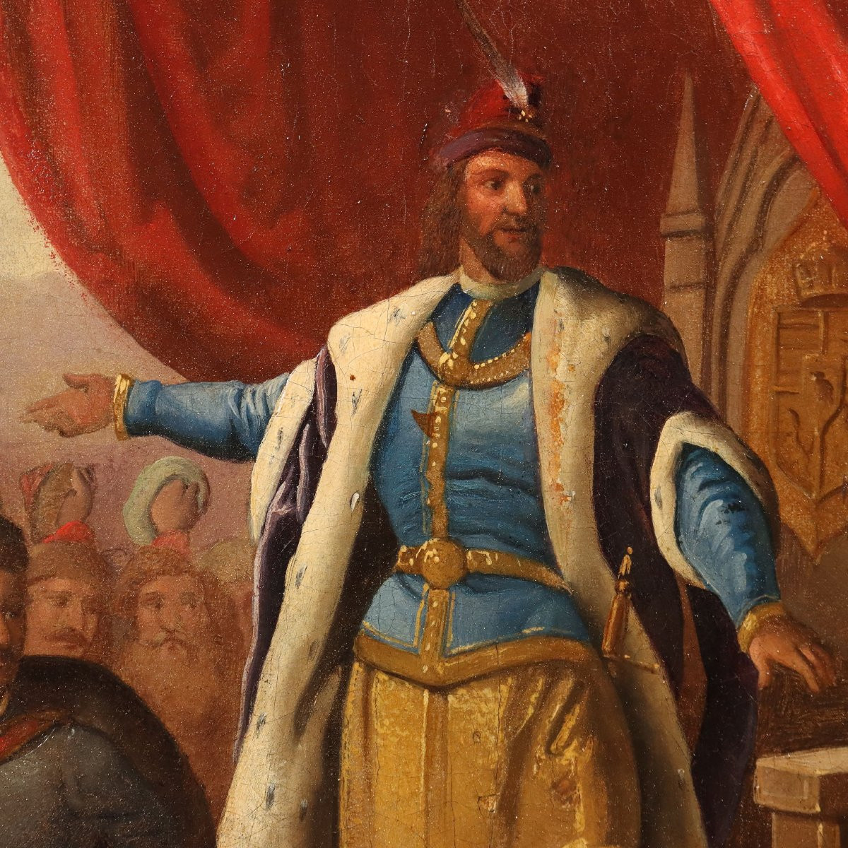 Dipinto con Soggetto Storico XIX Secolo-photo-4