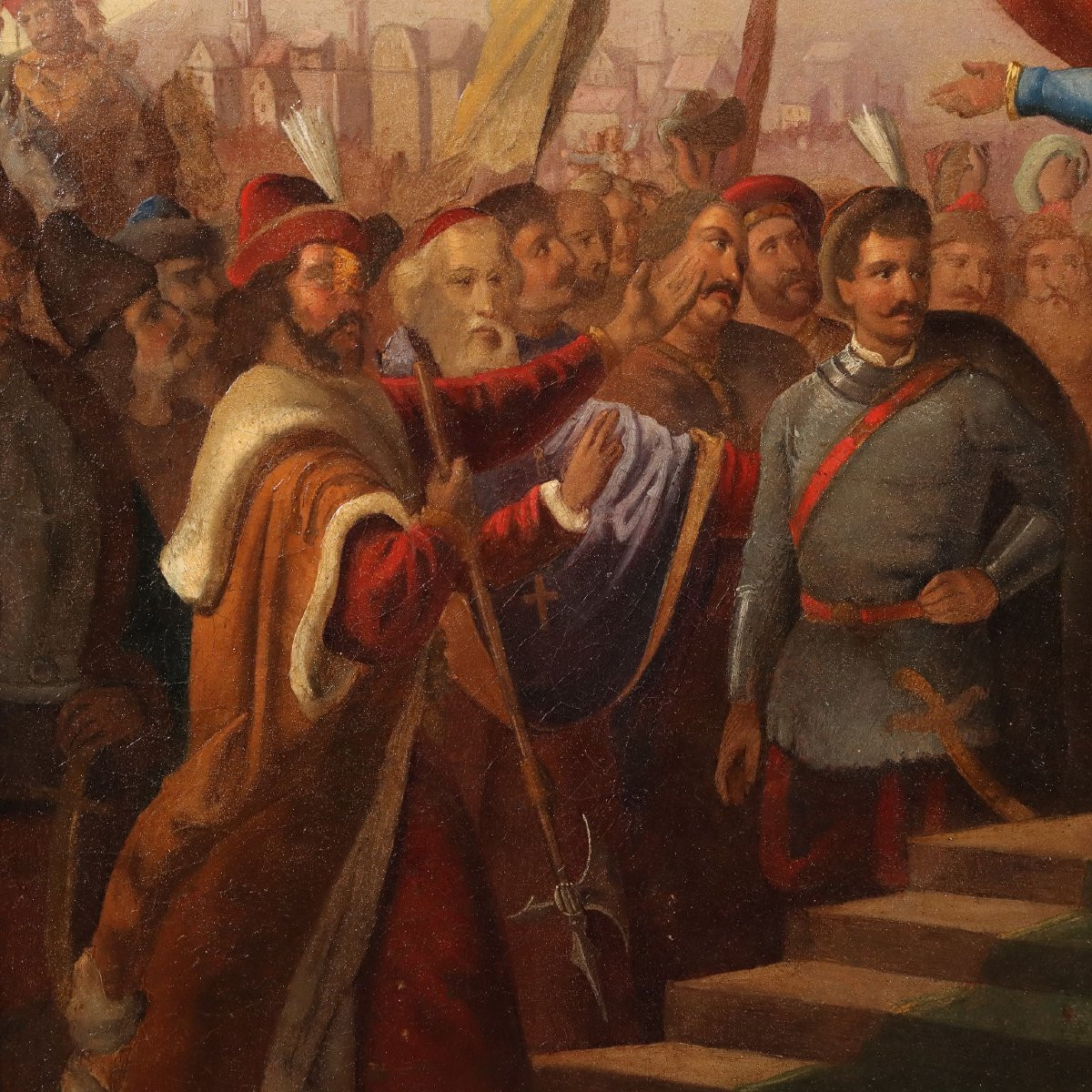 Dipinto con Soggetto Storico XIX Secolo-photo-3