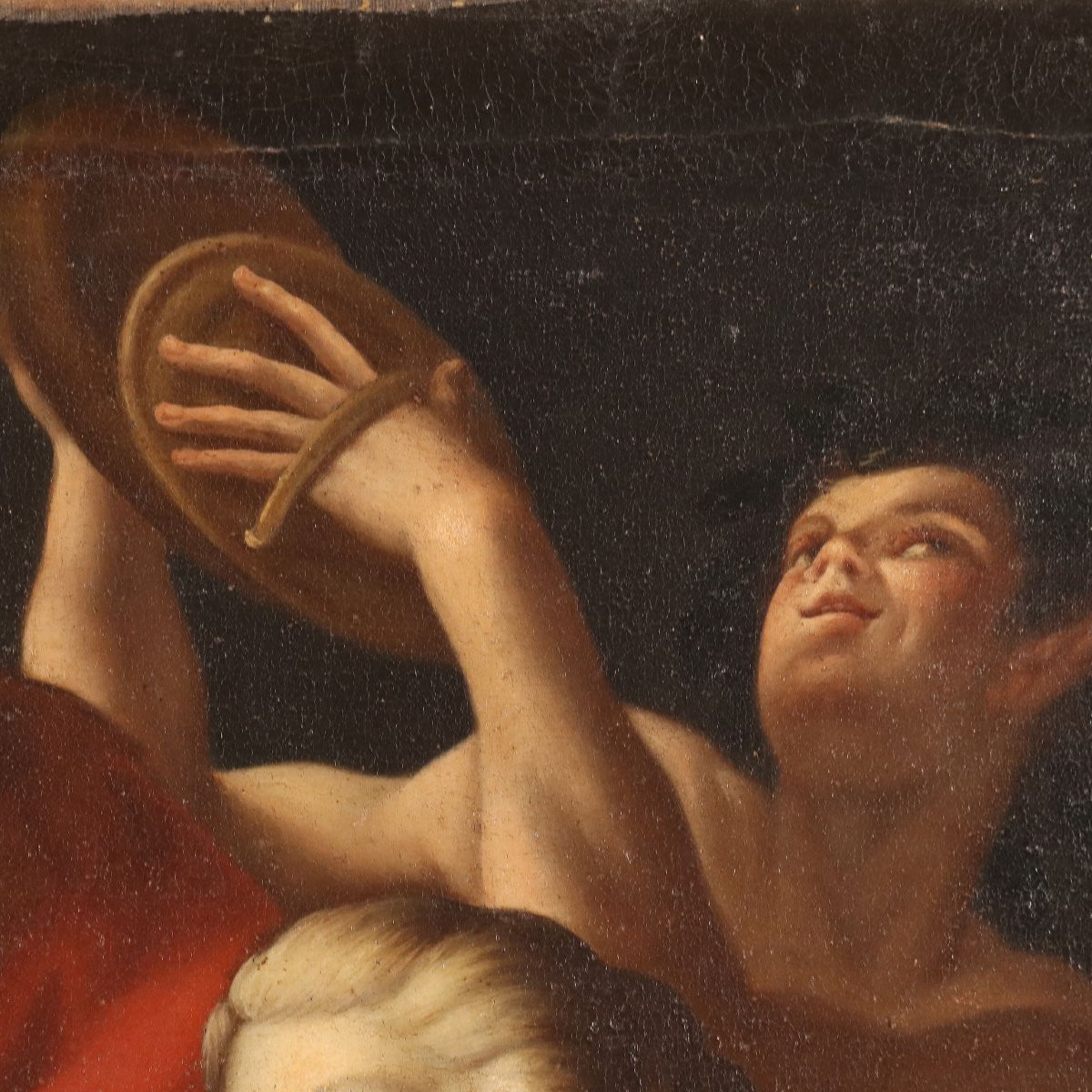 Dipinto L'Infanzia di Giove Ambito di Carlo Cignani  XVIII Secolo-photo-2