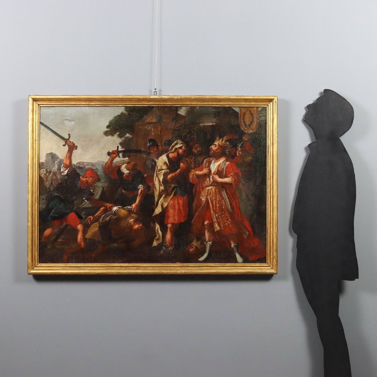 Dipinto di Scena di Richiesta di Clemenza XVII Secolo-photo-2