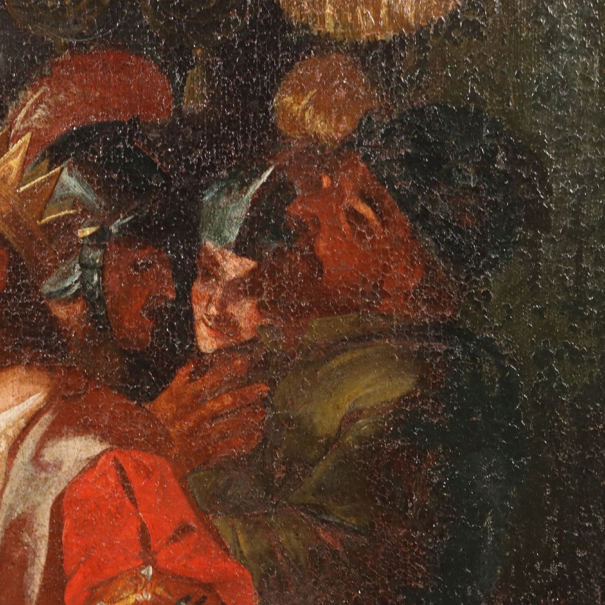 Dipinto di Scena di Richiesta di Clemenza XVII Secolo-photo-2