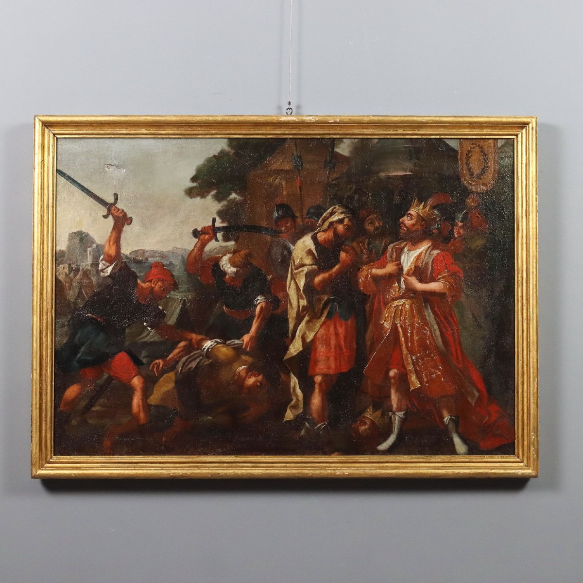 Dipinto di Scena di Richiesta di Clemenza XVII Secolo