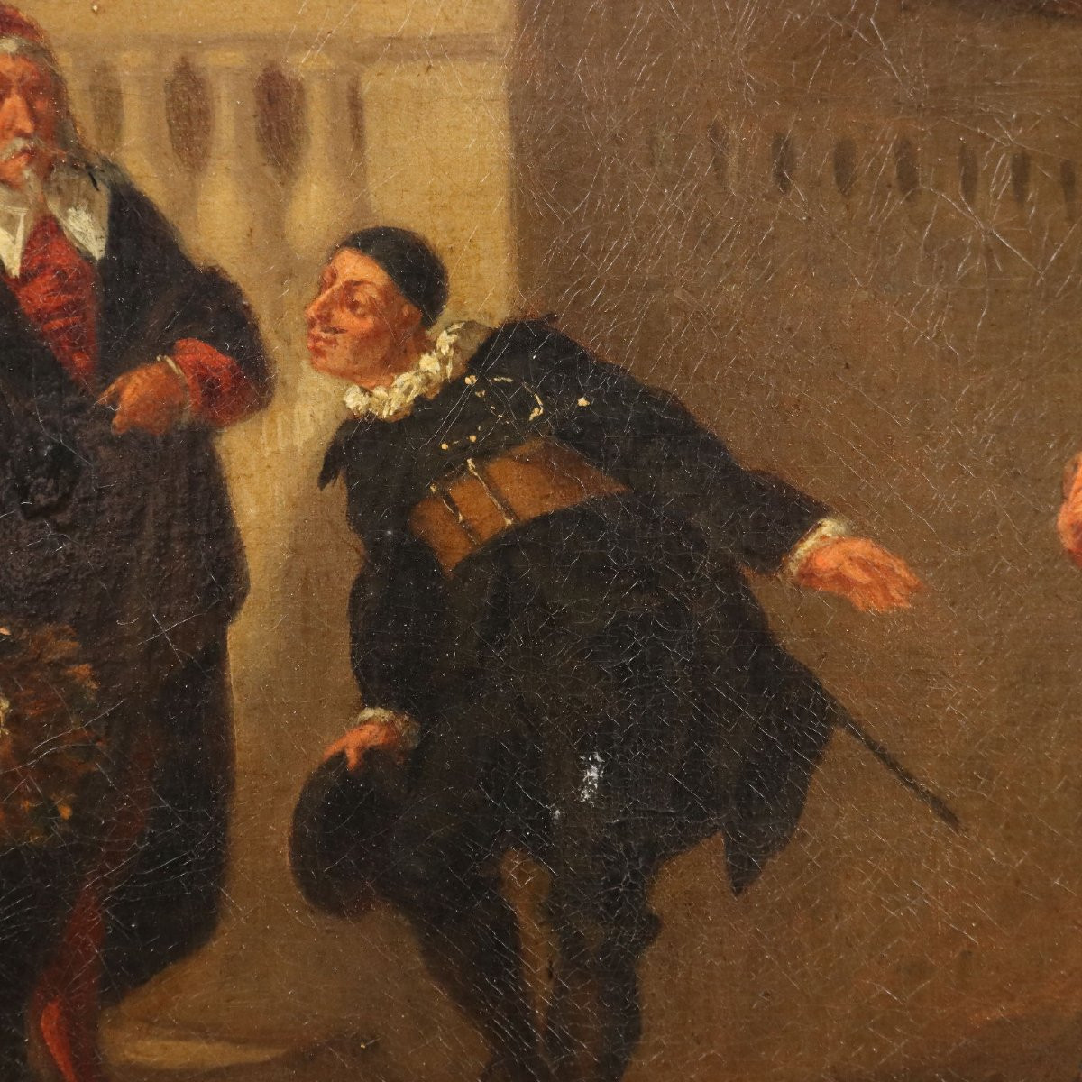 Dipinto La Presentazione Scuola Francese XIX Secolo-photo-2