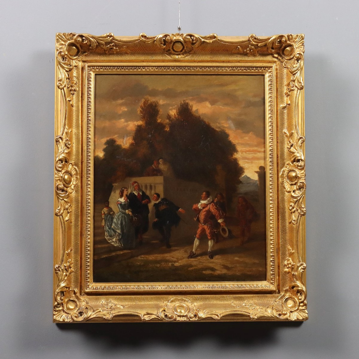 Dipinto La Presentazione Scuola Francese XIX Secolo