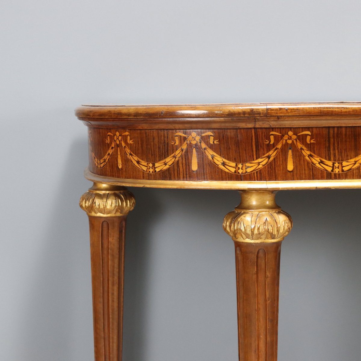 Consolle in Stile Neoclassico in Noce Italia Inizio XX Secolo-photo-3
