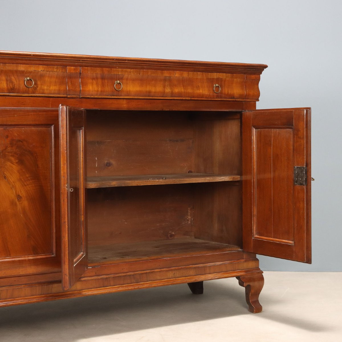 Credenza in Noce e Piuma di Noce Italia XX Secolo-photo-4