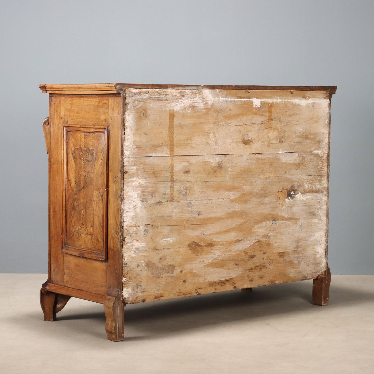 Cassettone Barocco Lombardo in Noce e Radica di Noce Lombardia XVIII Secolo-photo-8