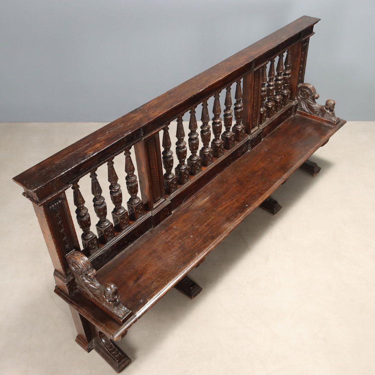 Panca in Stile Neo Barocco in Noce Italia Fine XIX Secolo-photo-5