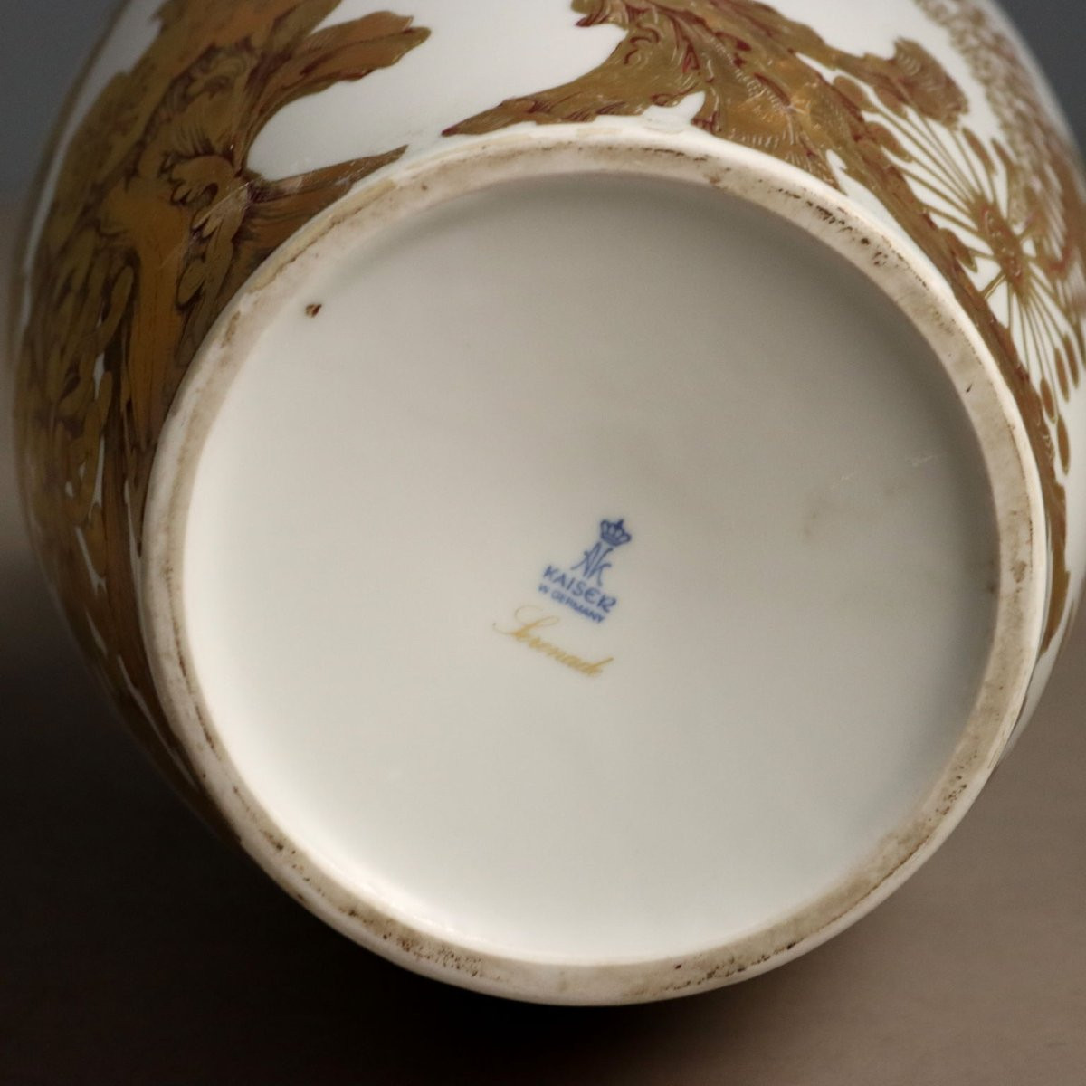 Grande Vaso in Porcellana Manifattura Kaiser Serenade Germania Anni '70-photo-6